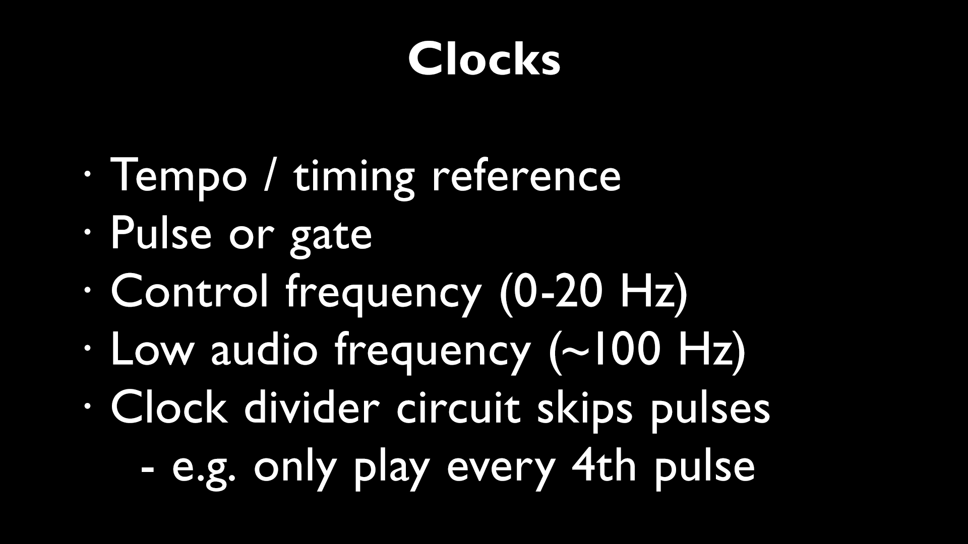 Intro to Modular Synthesis