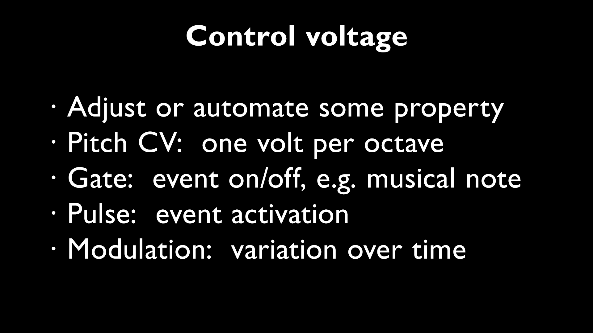 Intro to Modular Synthesis