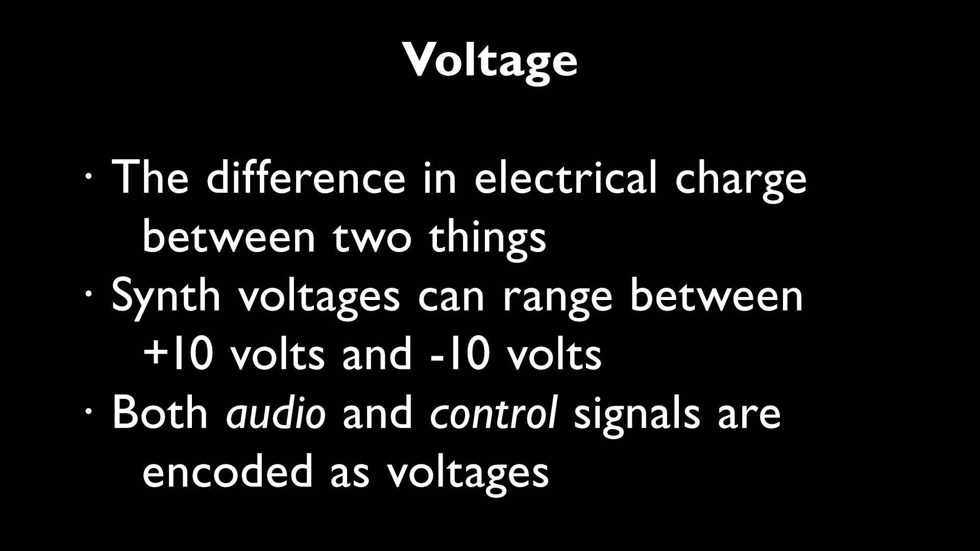 Intro to Modular Synthesis