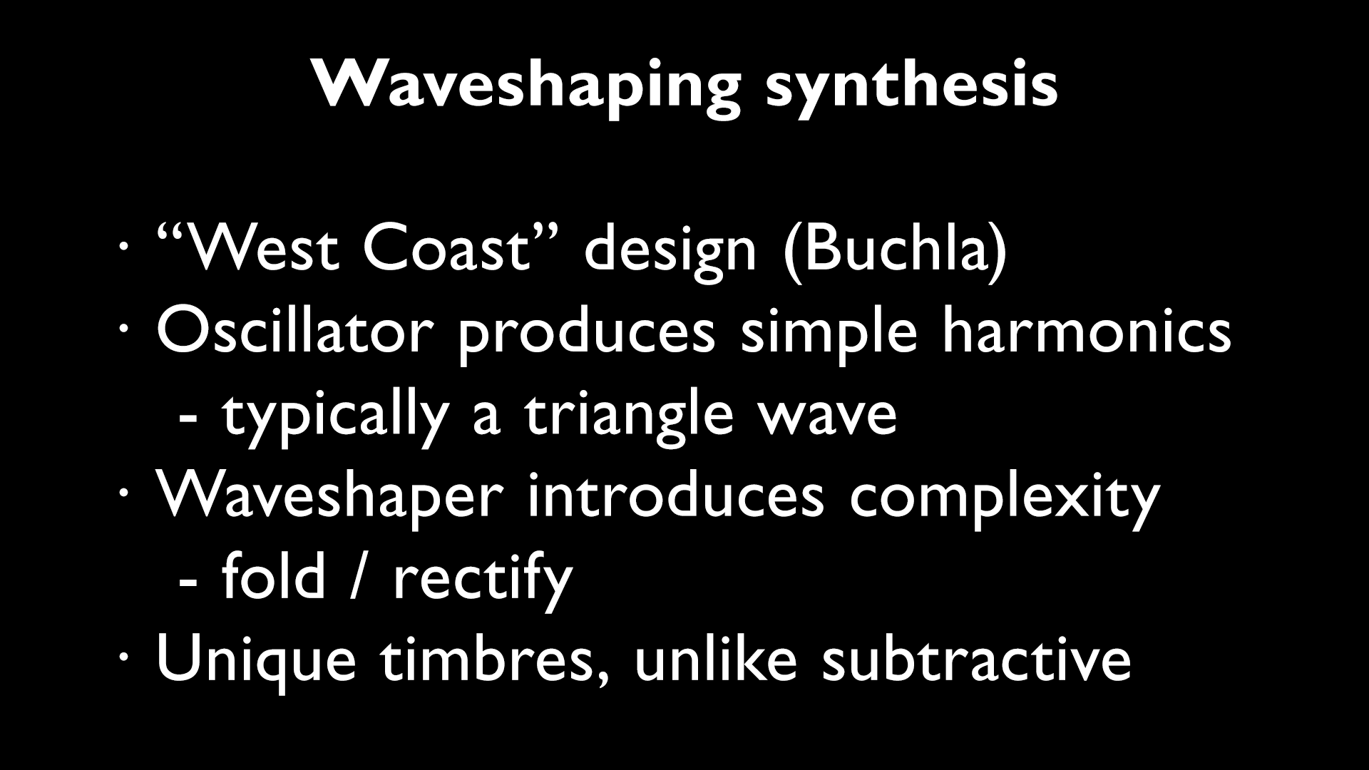 Intro to Modular Synthesis