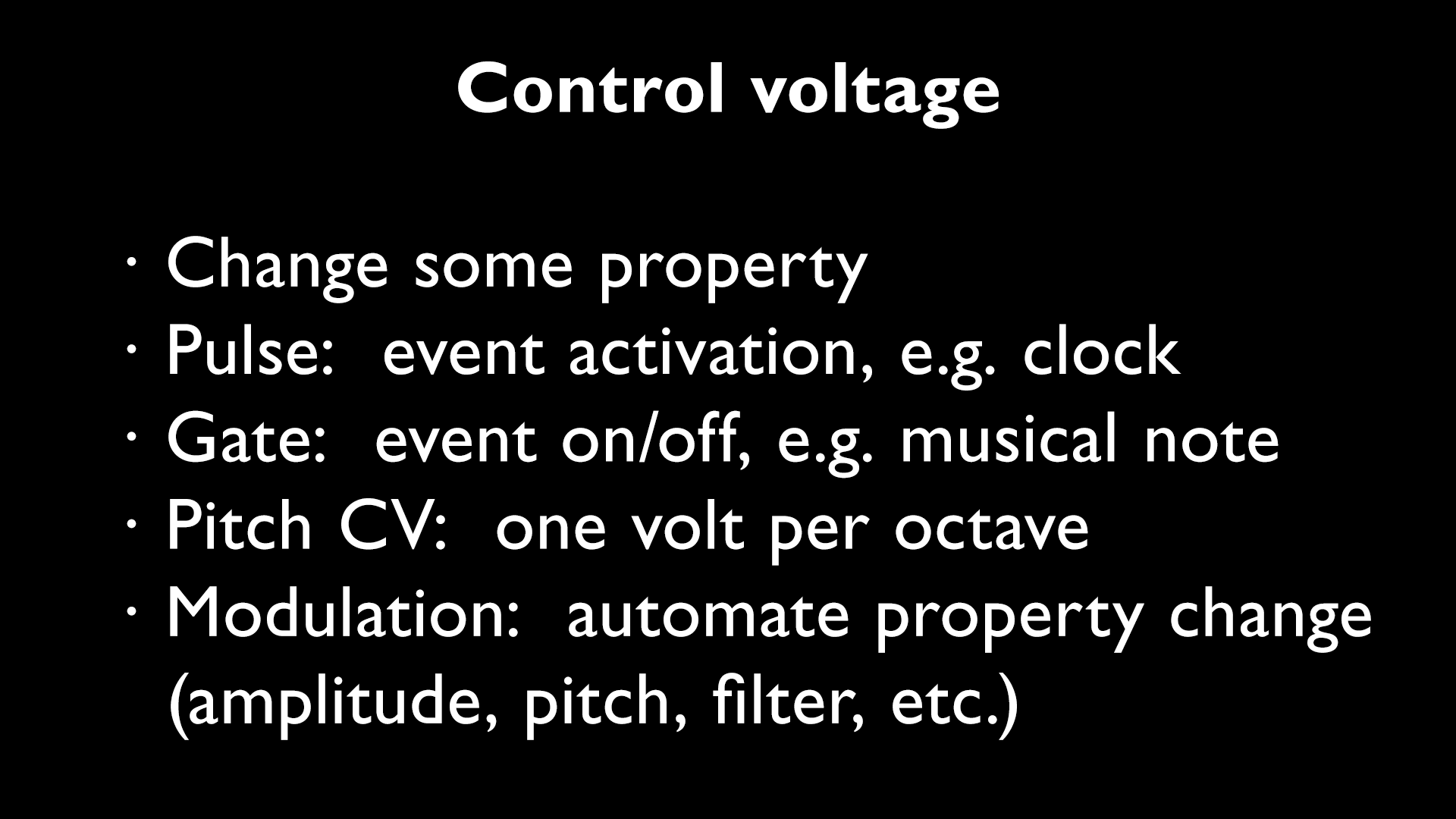 Intro to Modular Synthesis