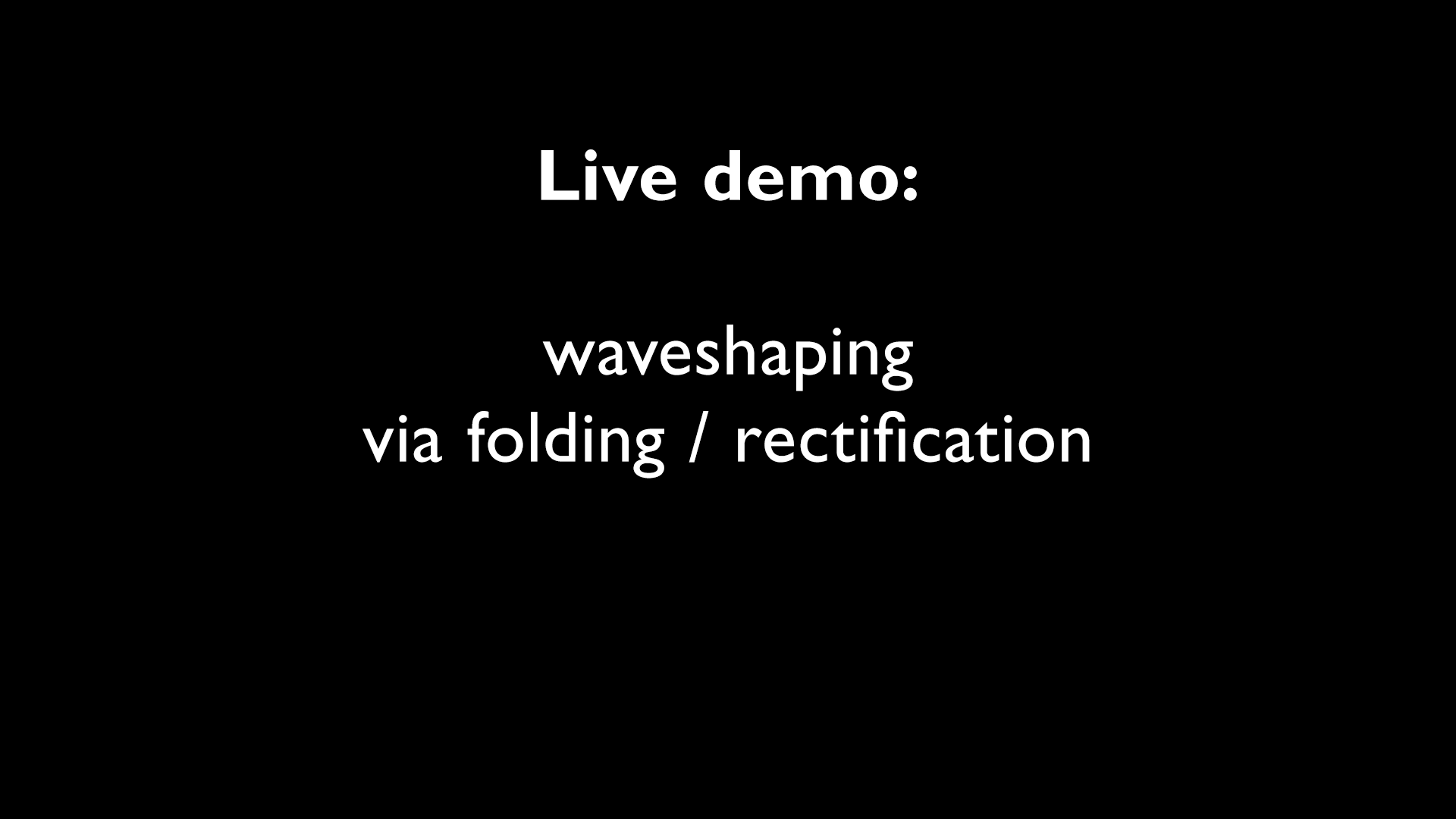 Intro to Modular Synthesis