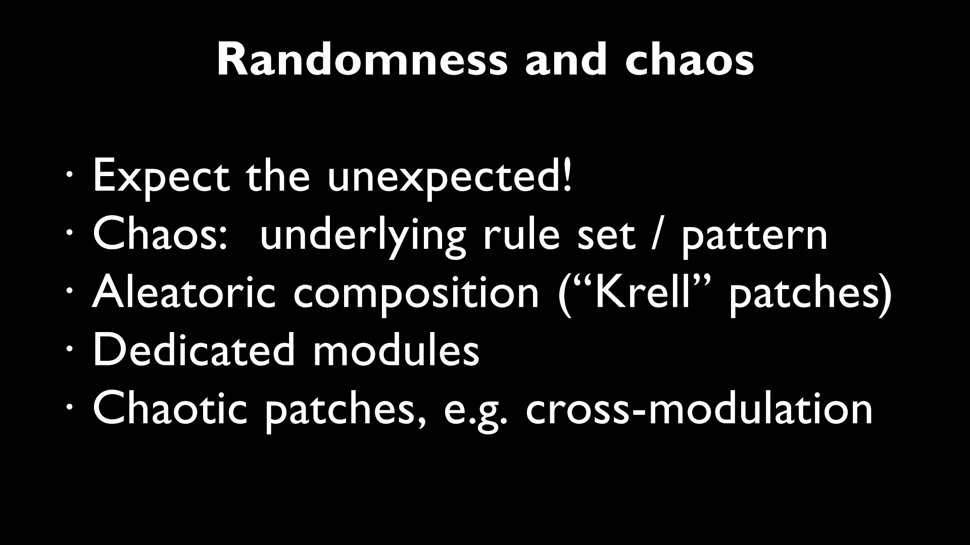 Intro to Modular Synthesis