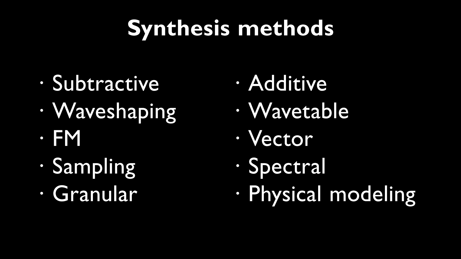 Intro to Modular Synthesis
