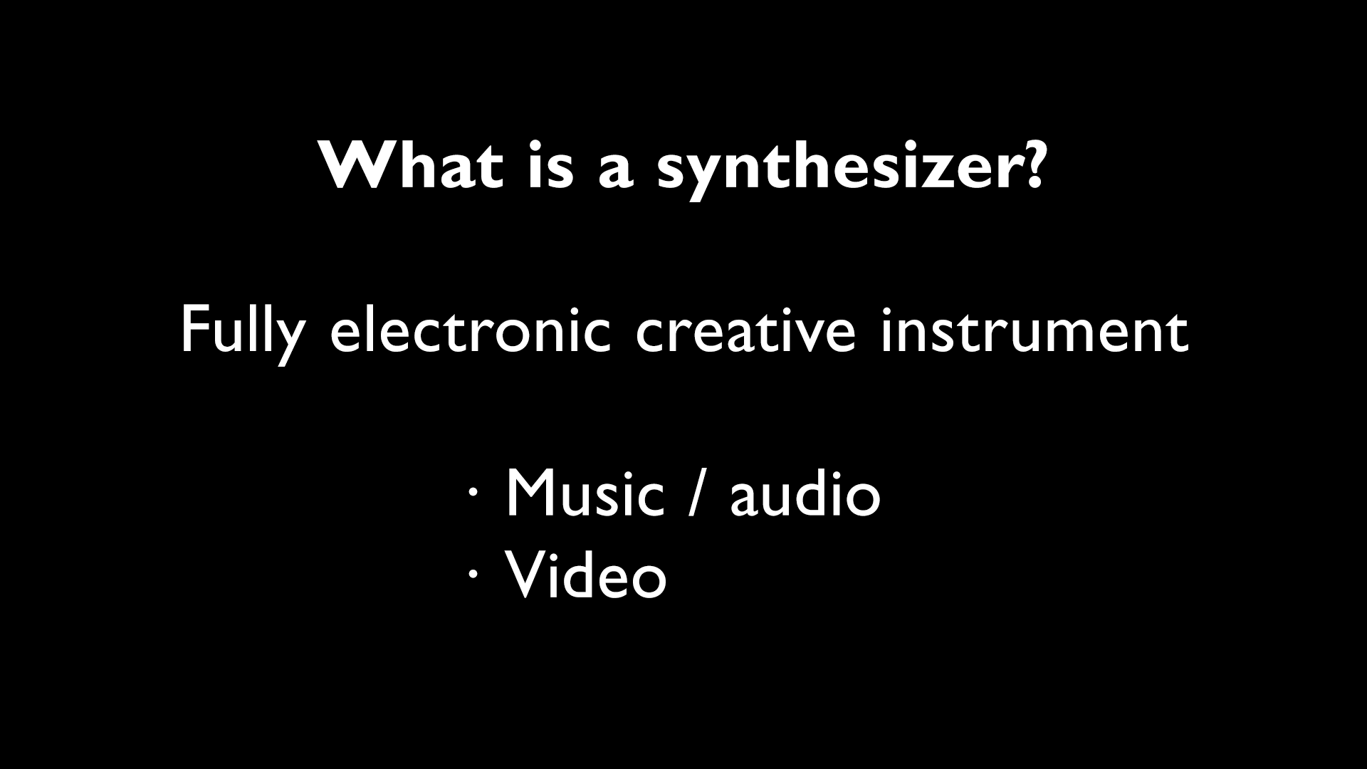 Intro to Modular Synthesis
